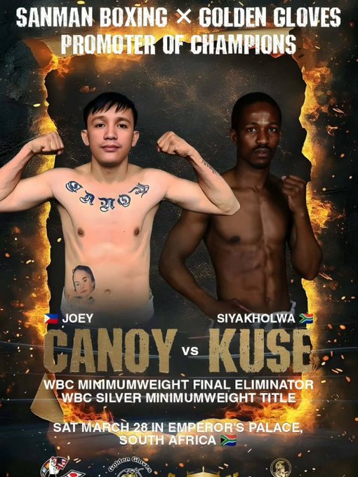 Joey Canoy vs. Siyakholwa Kuse