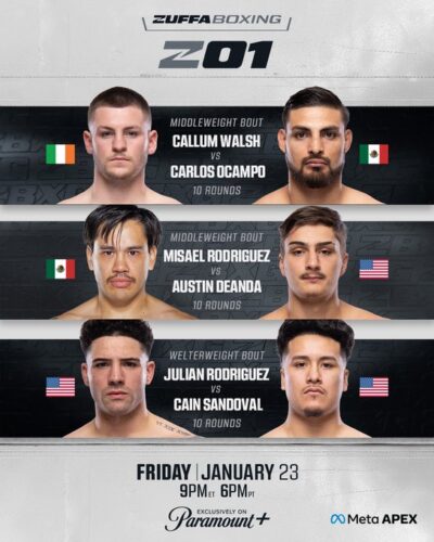 Zuffa Boxing_Fight card
