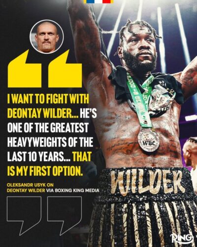 Oleksandr Usyk vs. Deontay Wilder